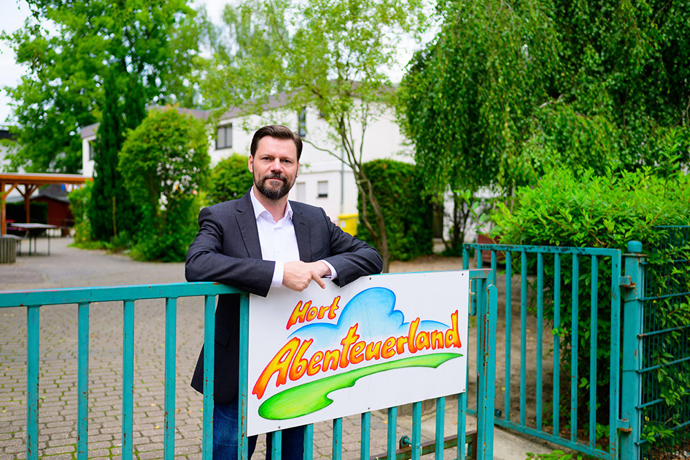 Matthias Rudolph am Hort Abenteuerland